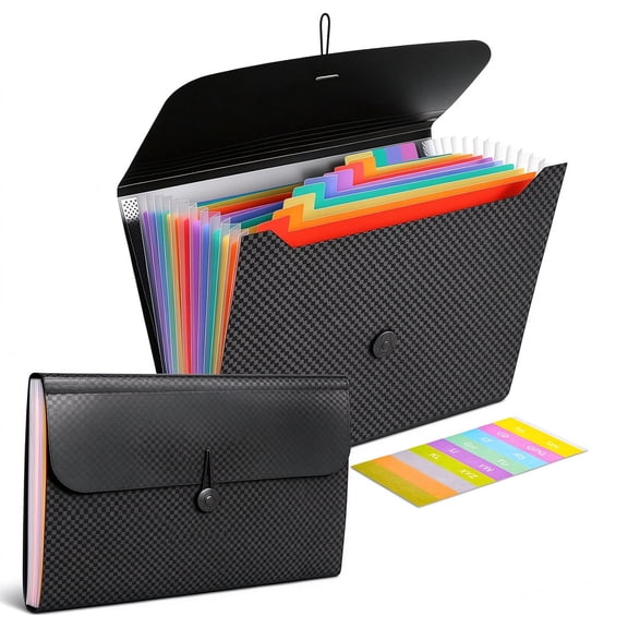 File Organizer, 13-Pocket Expanding Folder Accordian Folder | Great for Home, Office, Travel & Classroom