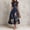 Dark Blue, variant on KLHDSF Elegant Dresses For Women Sleeveless Floral Print High Waist Flared Midi Summer Dress Black L