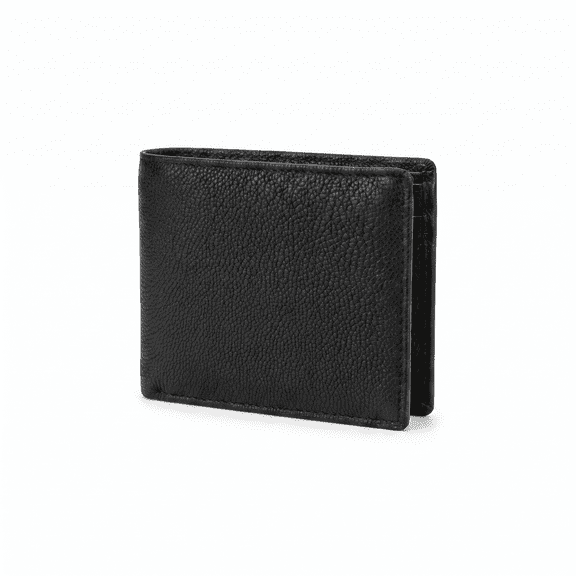 Rasutakshvi - Men's Genuine Leather Black Bi-Fold Wallet – Slim Design with Multiple Card Slots, Cash Compartment & ID Window