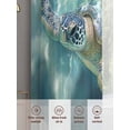 thumbnail image 6 of Sea Turtle Sheer Curtains 72 Inch Long 2 Panels, Ocean Life Modern Art Light Filtering Rod Pocket Curtains, Sheer Voile Drapes for Living Room Bedroom, 52"x72", 6 of 8