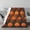 Orange, variant on Basketball Blanket, Mid-Century Modern Abstract Flannel Fleece Throw For Terrace Conservatory Garden Room 50x40