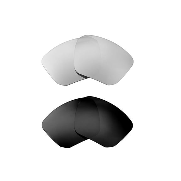 Walleva Polarized Titanium   Black Replacement Lenses For Oakley Targetline Sunglasses