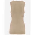 thumbnail image 3 of Women's Ribbed Sleeveless Crew Neck Summer Top Casual Basic Strap Tank Top, 3 of 5