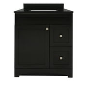Monterrey 25" Cool Grey Vanity with Black Galaxy Granite Top