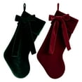 thumbnail image 3 of Leutsin 20 Inch Velvet Christmas Stocking with Large Decorative Bow Luxury Velvet Stocking for Fireplace Mantel,Elegant Holiday Decoration Indoor Outdoor Festival Party Ornament,Green,2PCS, 3 of 3