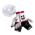 thumbnail image 2 of 2 Pack, Small Dog Halloween, Chef Outfit with Hat, Halloween for Dogs and Cats, Fun Dress Up Clothes for Halloween Party, White, 8 Inch, 1 Piece, 2 of 6