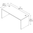 thumbnail image 4 of Series C 72W x 30D Office Desk in Auburn Maple - Engineered Wood, 4 of 4