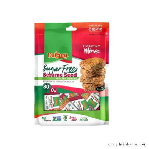 Sesame Seed Healthy Sugar Free Mini Snack Bars, Sweetened With Stevia