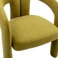 thumbnail image 6 of MAYEERTY Contemporary Designed Velvet Fabric Upholstered Accent/Dining Chair /Barrel Side Chairs Kitchen Armchair for Living Room set of 2 (Olive Velvet), 6 of 21