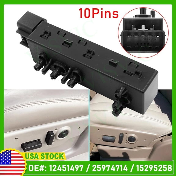 Driver Left Power Seat Control Switch For 10-18 Chevrolet Equinox Malibu Terrain