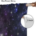 thumbnail image 5 of Starry Sky Curtains, Dark Purple Galaxy Outer Space Nebula Universe Starry Stars Print Window Drapes Curtains for Kids Boys Girls Bedroom Living Room, 84" W X 84" L, 5 of 6