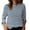 Blue, variant on Women's New Women's Crew Neck Long Sleeve Loose Knit Striped T Shirt Stylish Basic Women's T-Shirts