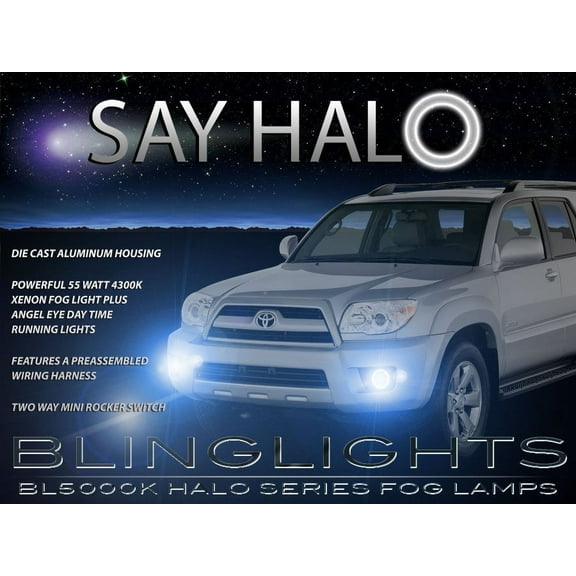 For The 2006 2007 2008 2009 Toyota 4Runner Halo Fog Lamp Light Kit Angel Eye Drivinglights
