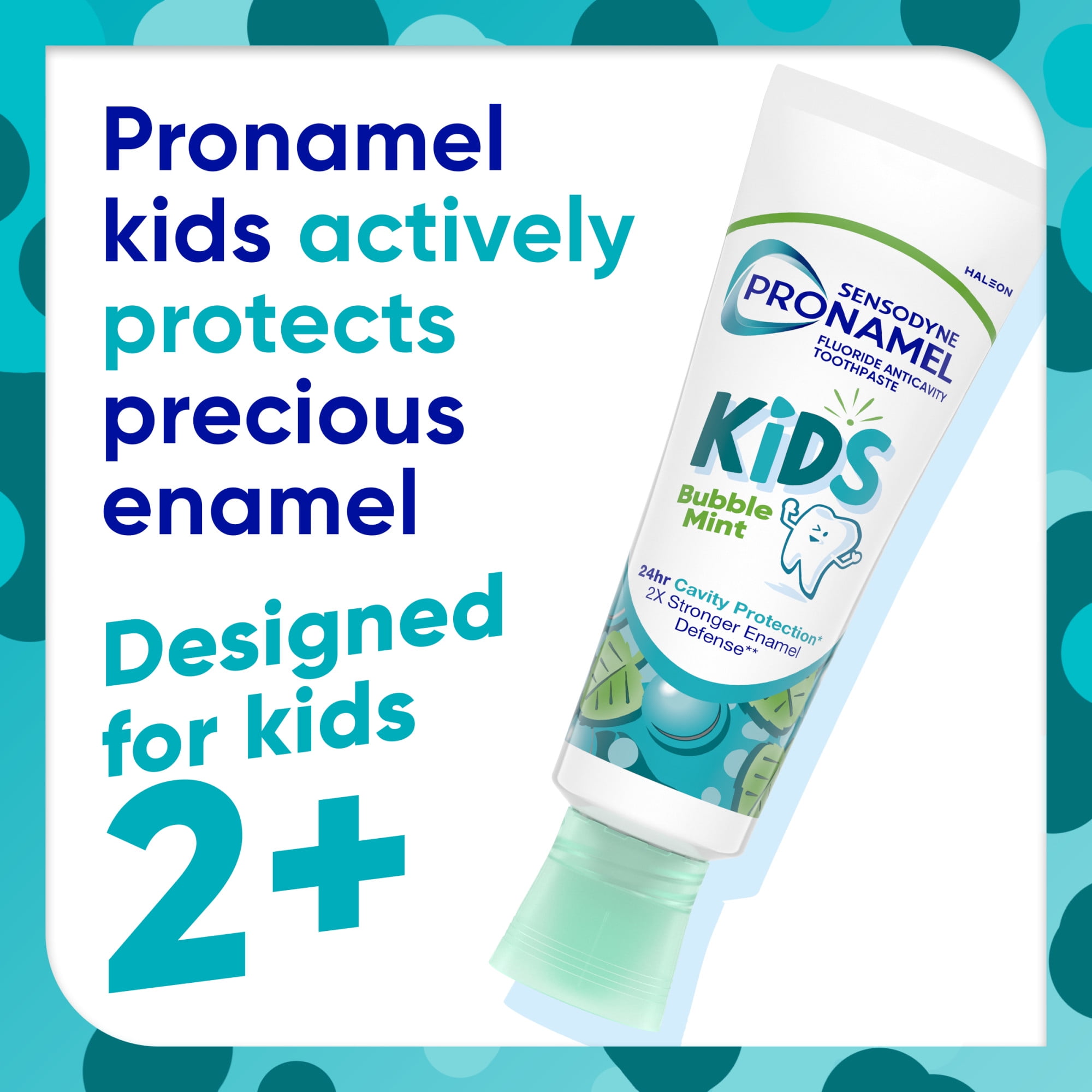 Sensodyne Pronamel Kids Toothpaste, Cavity and Enamel Protection, Ages 2+, Bubble Mint Flavored, 4 oz