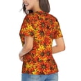 thumbnail image 3 of Vsdgher Sunflower4 Women Shirts V Neck Short Sleeve Tops T-Shirt Basic Tees, S to 3XLLarge, 3 of 5