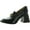 Black Patent, variant on Womens Burgundy Embellished Comfort Quincy Square Toe Block Heel Slip On Heeled Loafers 9.5 M