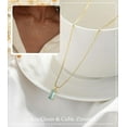thumbnail image 2 of CFIOZYOS Diamond Necklaces for Women 14K Gold Plated Emerald Birthstone Necklace for Women Mothers Dainty Gold Necklace Blue Green Cubic Zirconia Pendant Necklace Birthday Gifts for Women Jewelry, 2 of 13