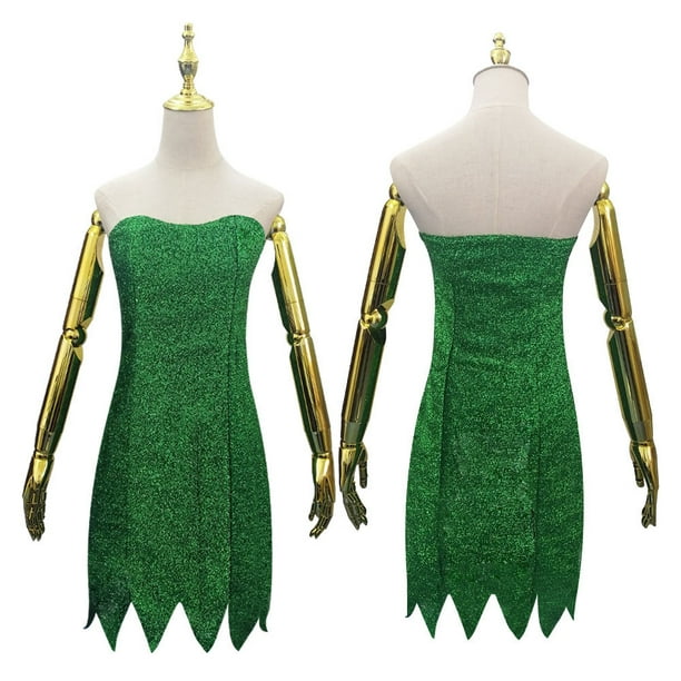 Disfraces de cosplay de Halloween Vestidos de actuación en el escenario Vestidos verdes