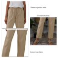 thumbnail image 3 of Pantalones Casuales,Pantalones Casuales para Mujer Pantalones De Algodón con Cordón Pantalones De Lino De Algodón A Medida para La Perfección, 3 of 4