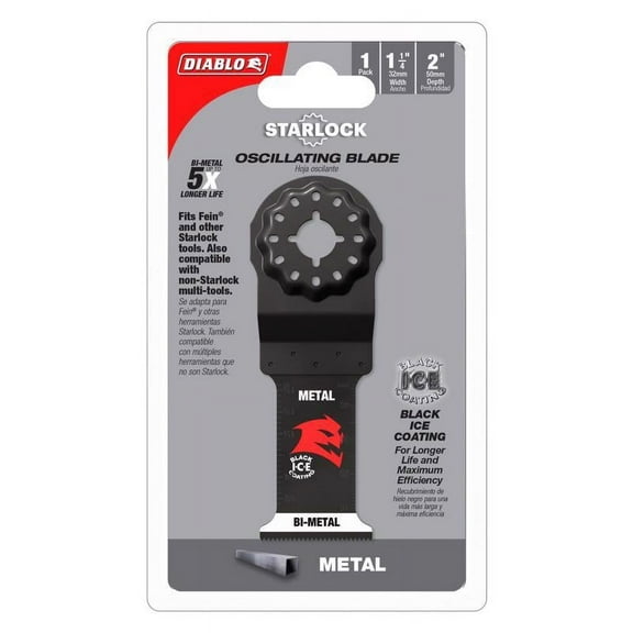 Freud DOS125BF Oscillating Blade 1-1/4" W Bi-Metal Curved Contact Edge Round Metal