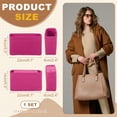 thumbnail image 2 of Uxcell Purse Organizer Insert Set, Portable Felt Organizer Bags with Zipper Multiple Compartments Purse Liner for Shoulder Satchel, Tote Bag, Handbag Shaper(8.7 x 2.4 x 5.5", Rose Red), 2 of 7