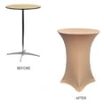 thumbnail image 2 of Your Chair Covers - 30 Inch Highboy Cocktail Round Stretch Spandex Table Cover Peach, 2 of 3