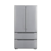 SMAD 22.5 Cu ft Counter Depth French Door Refrigerator, Automatic Ice Maker Stainless-Steel 4-Door