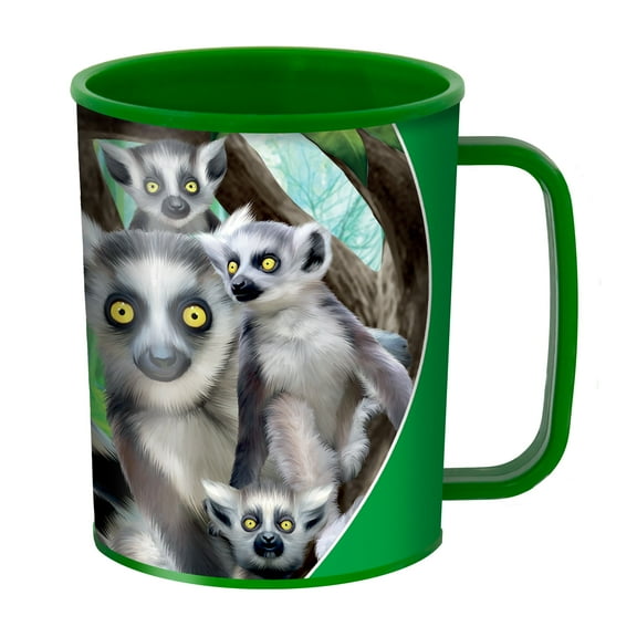 3D LiveLife Drinking Cup - Ring-Tailed Lemurs from Deluxebase. Lenticular 3D Lemur Cup 10oz