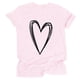 thumbnail image 1 of ICHUANYI Clearance Womens Tops Short Sleeve Heart Printed T Shirt Casual Basic Blouse(Pink, M) ICHUANYI WER2023080903798, 1 of 2