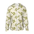 thumbnail image 1 of Balery Green Snake Sudadera ligera de manga larga con capucha y protección solar UPF 50+ para hombre y mujer, ideal para pesca y running-XX-Large, 1 of 7