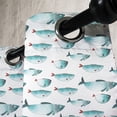thumbnail image 3 of Ambesonne Fish Grommet Curtain, Watercolor Marine Animal, 50" x 108", Teal, 3 of 6