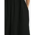 thumbnail image 2 of Time and Tru Women's and Women's Plus Cotton Back Tie Midi Dress with Short Puff Sleeves, Sizes XS-4X, 2 of 4