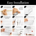 thumbnail image 3 of MERIVILLE 1" Single Curtain Rod Set, Adjustable 72-144 Inches, Prima Finials, Glossy White, 3 of 5