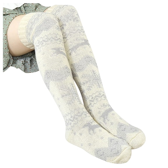 Outfmvch Women's Opaque Knee High Compression Socks, Thick Knit Sleeping Socks for Winter