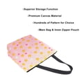 thumbnail image 3 of FORMRS Womens Canvas Tote Bag with Zipper Inner Pocket Shoulder Handbag, Gradient Pink Stars, 3 of 7