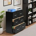 thumbnail image 5 of TEXBM 3-Drawer Wooden File Cabinet with Lock – MDF Vertical Filing Cabinet, Metal Handles, Black, for Home Office Document Storage, 5 of 7