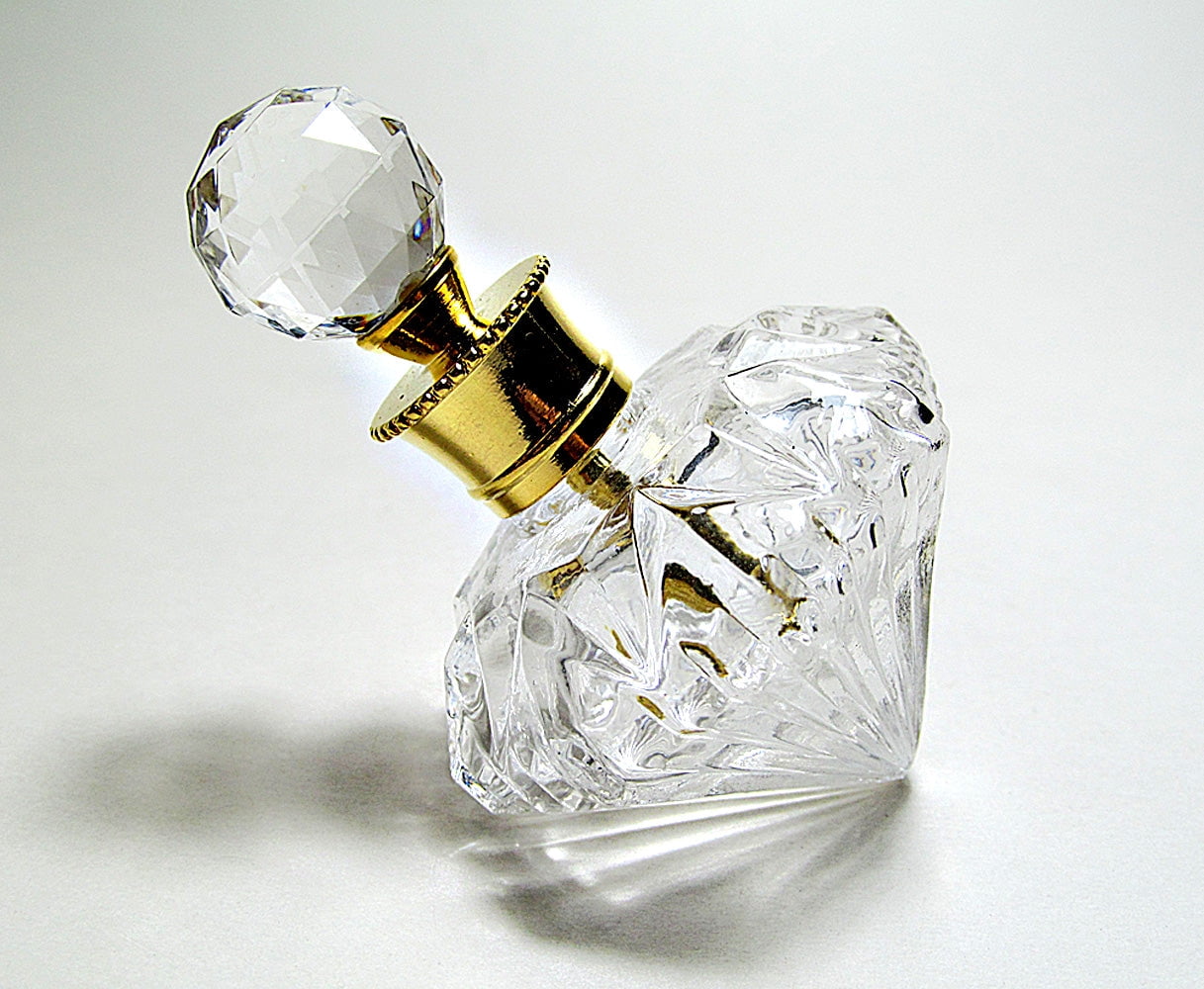 Glass Bottles Blue Diamond Shaped Perfume Bottle Wholesale Elegant