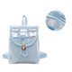 thumbnail image 4 of EeaseMX Mochila transparente de doble capa, color caramelo, para chica, para viajes de verano (azul), 4 of 8
