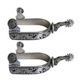thumbnail image 3 of 2 piezas de espuelas para caballos perfecl Acero inoxidable Espuelas de vaquero occidental, 3 of 8