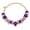 Purple Full Diamond Necklace, variant on Luxury Crystal Pet Link Chain Necklace, Glamorous Faux Diamond Collar for Cats and Small Dogs, Sparkling Jewelry Accessory for Photo Shoots and Parties, Adjustable 12" Length