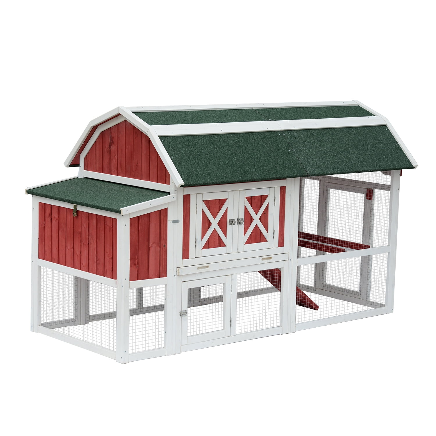 PawHut 79" Outdoor Wooden Backyard Chicken Coop With Large Covered Run ... - ED41986a A9ab 43cf Ba96 9b83261610D4 1.fbc1537D9021211a3e9a7913be1fb37e