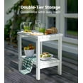 thumbnail image 4 of PASAMIC 2-Tier Adirondack Square Side Table, 17" HDPE Outdoor Side Tables, Weather Resistant End Table for Patio, Backyard, Pool, Indoor Companion, Beach, Easy Maintenance (White), 4 of 8