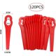 thumbnail image 2 of Dinheiro Cortacésped de plástico rojo, 120 cuchillas de corte, cuchillas de corte de plástico, cuchillas de plástico para cortacésped, accesorios para cortacésped, cuchillas de plástico de repuesto, 2 of 5