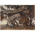 thumbnail image 2 of Koloman Moser 18x14 Gold Ornate Wood Frame and Double Matted Museum Art Print Titled - Mors Janua Vitae (Death is the Gate to Life) (1895), 2 of 4