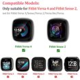 thumbnail image 2 of REQO for Fitbit Versa 4/Sense 2 Solid Stainless Steel Wrist Band with Watch Case,for Versa 3/Sense Metal Replacement Straps and Screen Protection Case for Women Men, 2 of 6