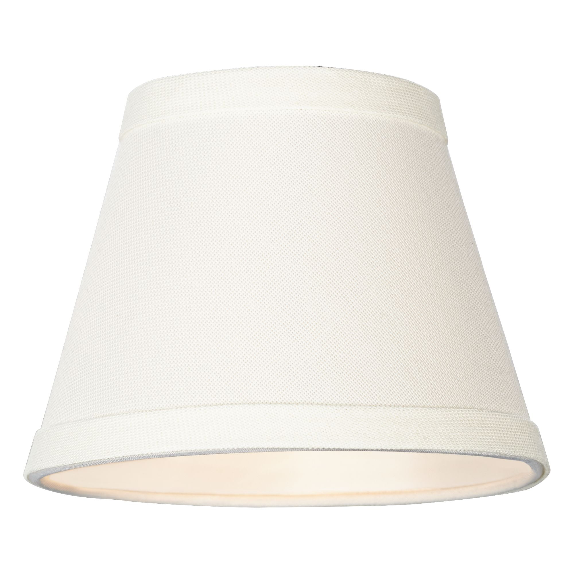 Springcrest Set of 6 Empire Chandelier Lamp Shades Cream Small 3" Top x 5" Bottom x 4" High Candelabra Clip-On Fitting