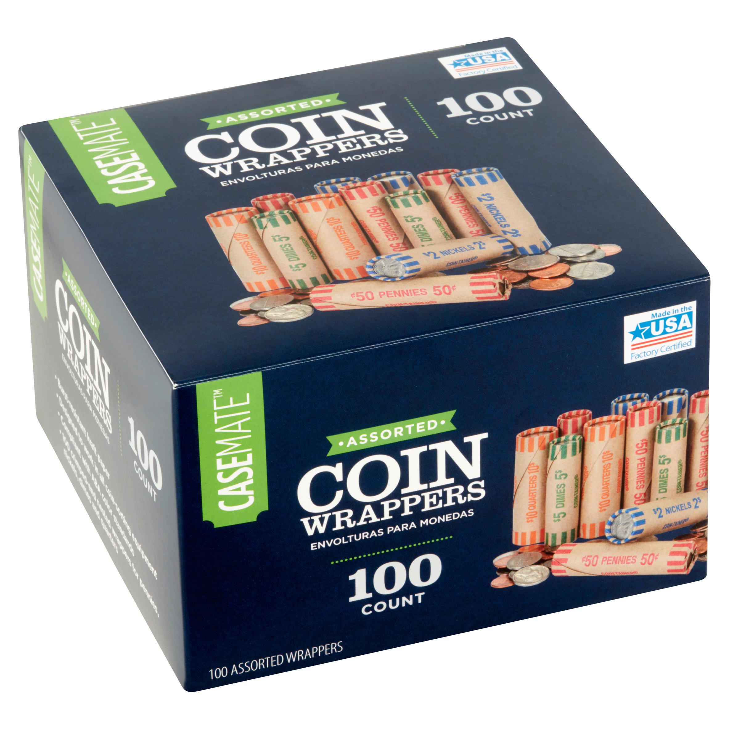 Casemate Assorted Coin Wrappers, 100 count