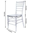 thumbnail image 3 of Efavormart Pack of 12 | Clear Resin Transparent Chiavari Chair Armless Stackable Chairs Crystal Clarity, Invisible Plastic Construction, Unique Style, 3 of 11