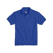 Hanes Boys School Uniform 4-18 EcoSmart Jersey Polo Shirt