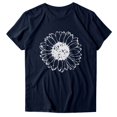 thumbnail image 4 of Women's Summer Sunflower T Shirt Cute Flower Graphic Loose Tees Crew Neck Short Sleeve Casual Tops, 4 of 7